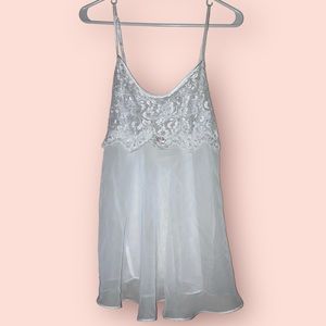 White Babydoll & Thong Set